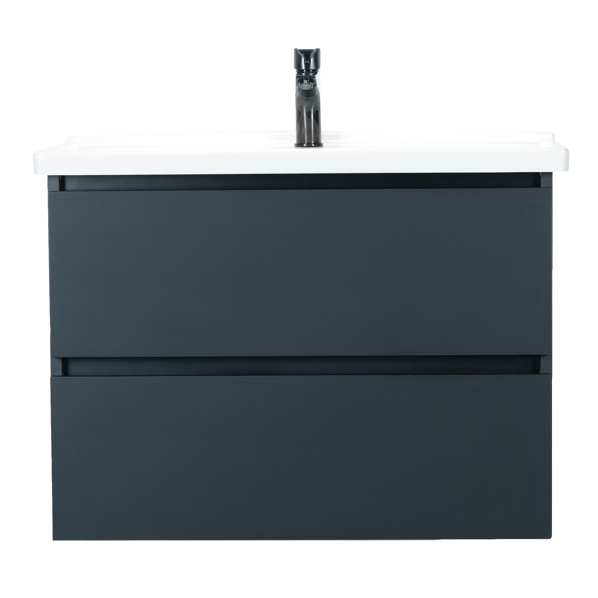 BRASIL 32 INCH MODERN WALL MOUNT VANITY AND SINK COMBO - CHARCOAL GRAY