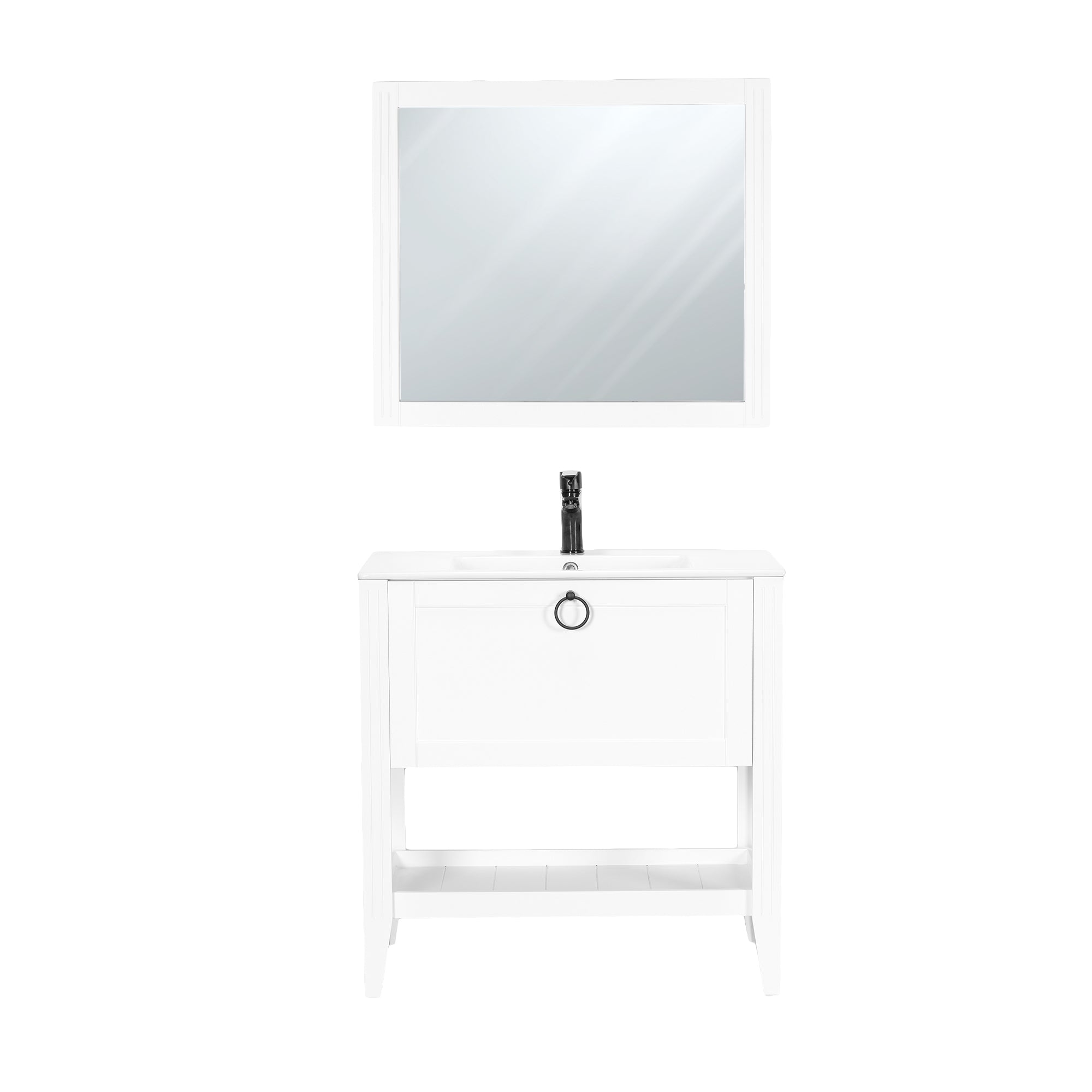 SOFIA 32INCH FREE STANDING VANITY AND SINK COMBO - WHITE