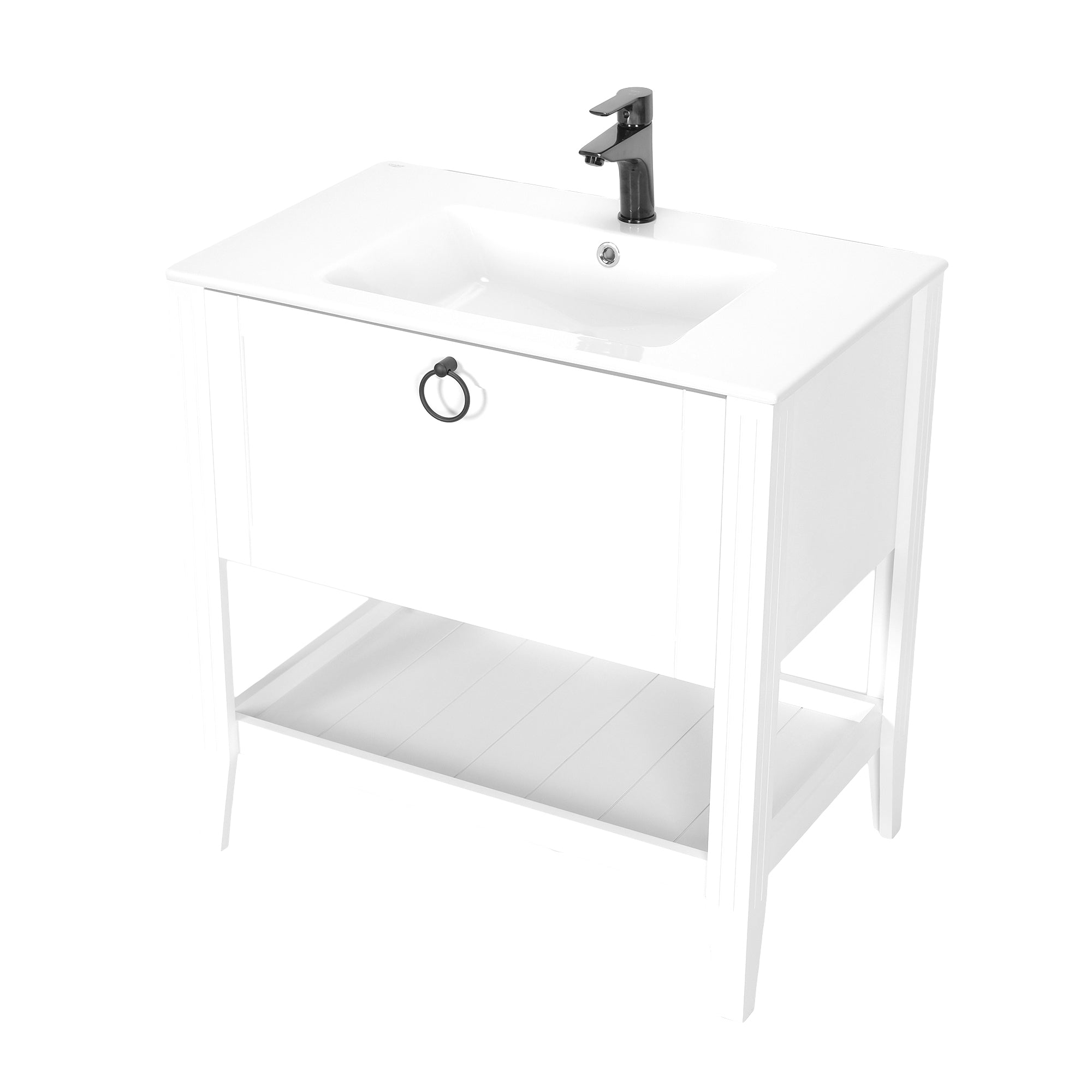 SOFIA 32INCH FREE STANDING VANITY AND SINK COMBO - WHITE