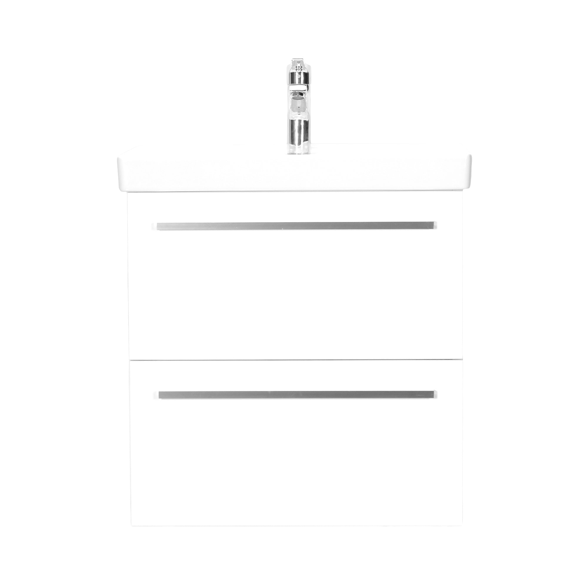 ARGENTO 24 INCH MODERN WALL MOUNT VANITY AND SINK COMBO - GLOSSY WHITE