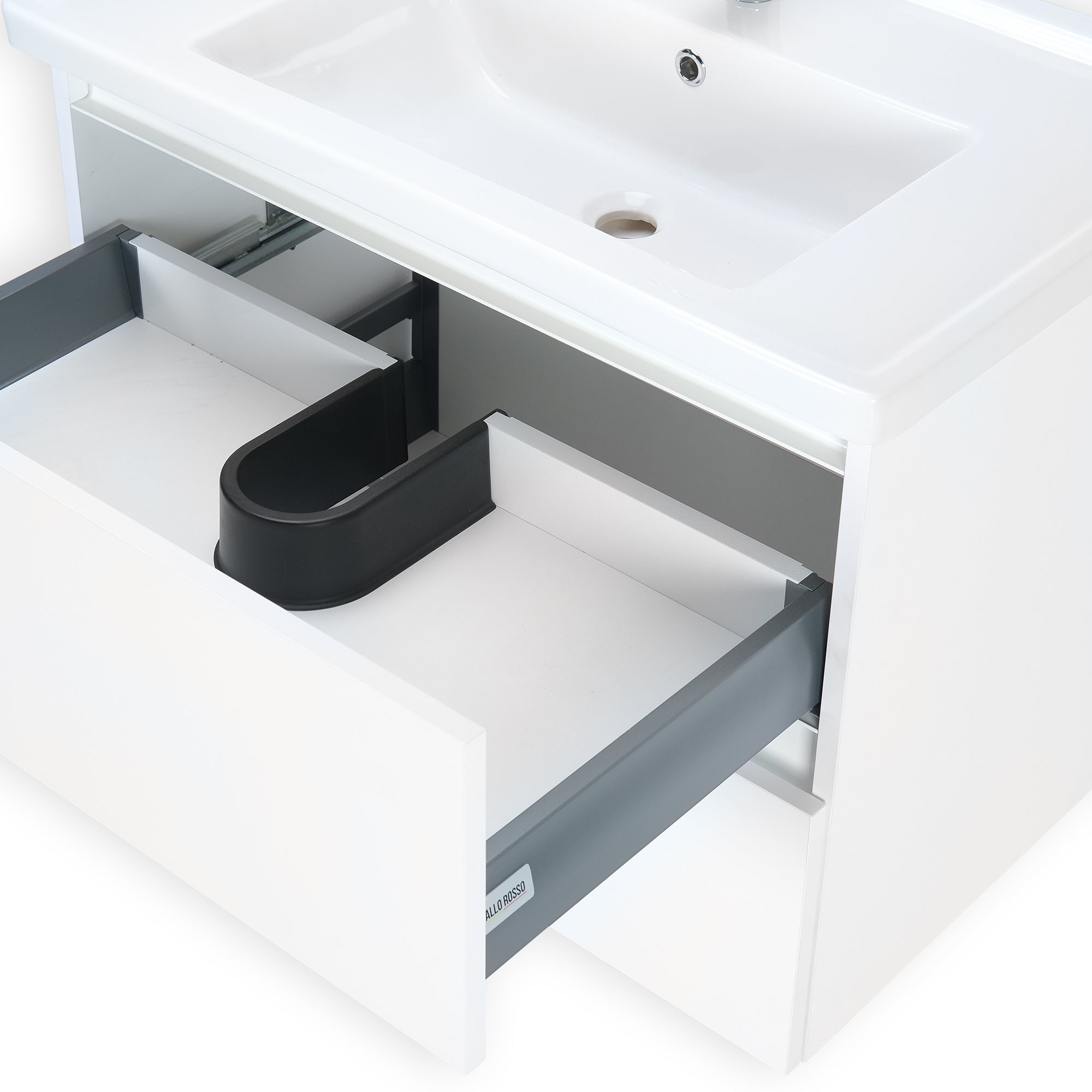 BRASIL 32 INCH MODERN WALL MOUNT VANITY AND SINK COMBO - GLOSSY WHITE